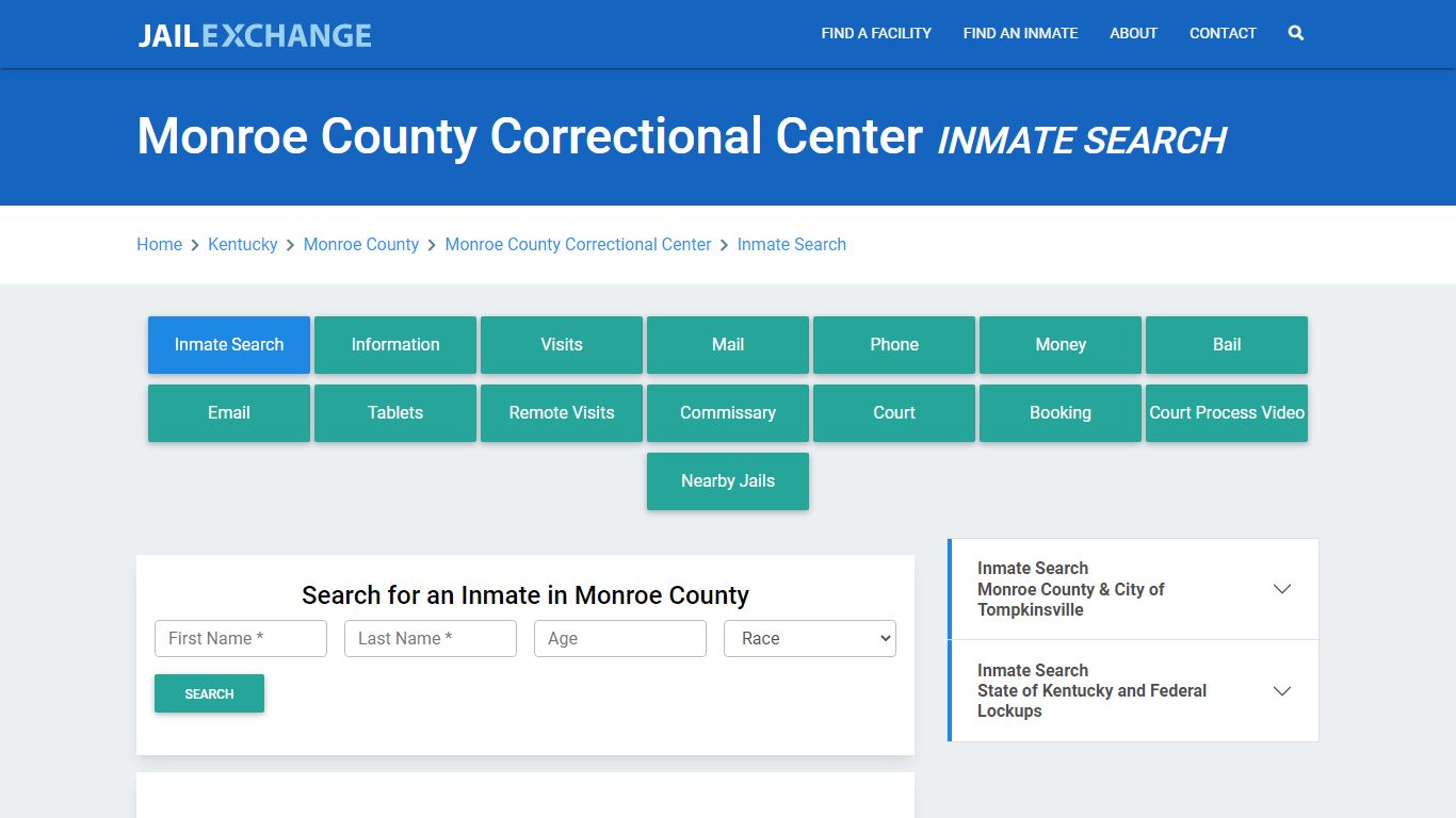 Monroe County Correctional Center Inmate Search - Jail Exchange