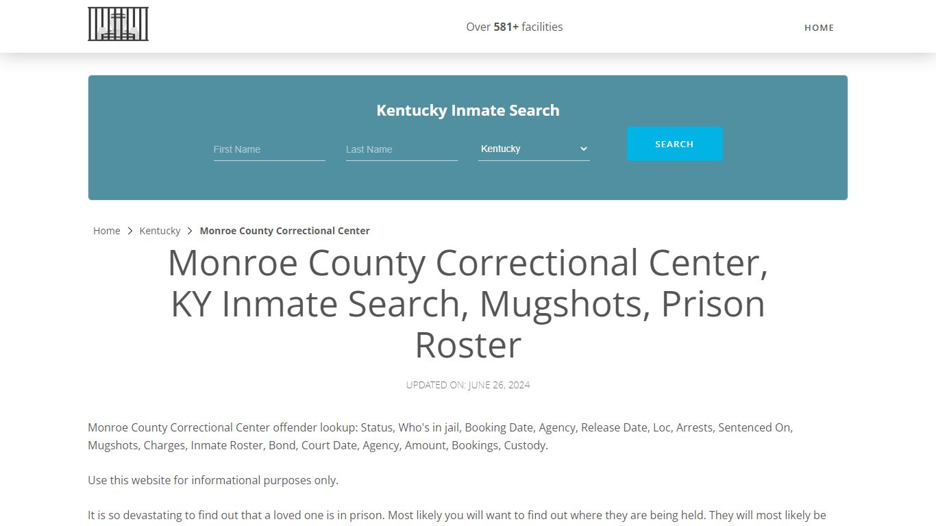 Monroe County Correctional Center, KY Inmate Search, Mugshots, Prison ...